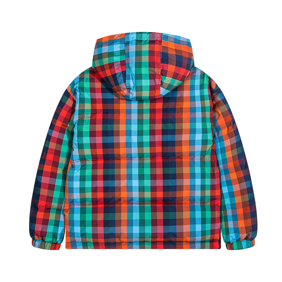 Contrast color plaid jacket
