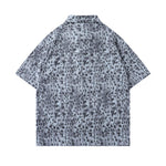 Simple leopard print short-sleeved shirt