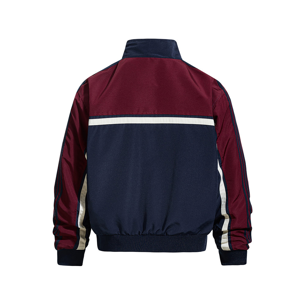 Embroidered stand-up collar coat