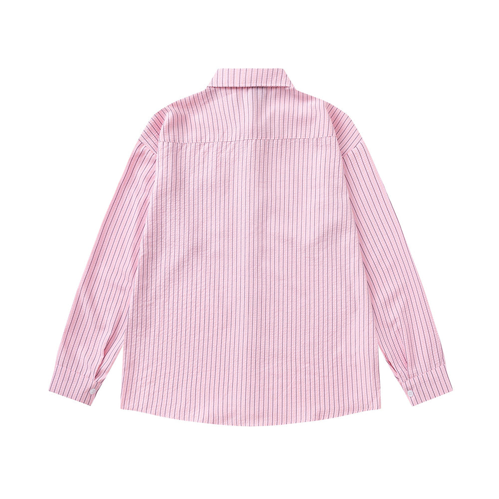 Retro plaid long-sleeved shirt