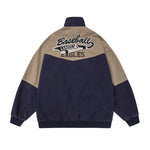 Retro embroidered contrasting jacket