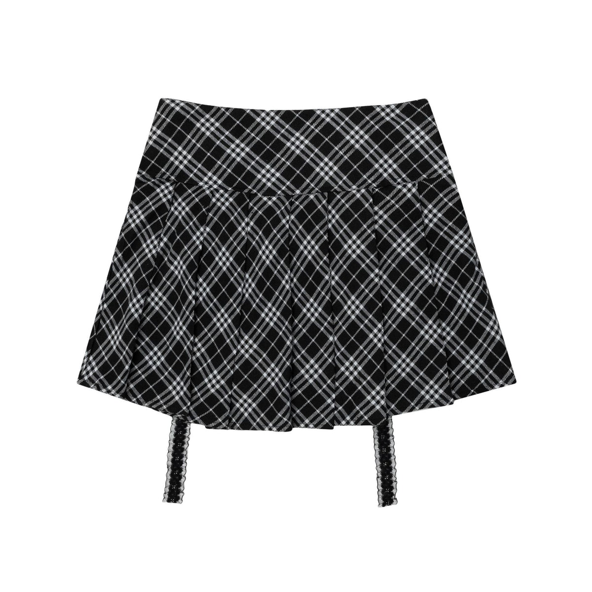 retro patchwork plaid skirt