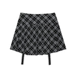 retro patchwork plaid skirt