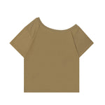 Retro off-shoulder short sleeves