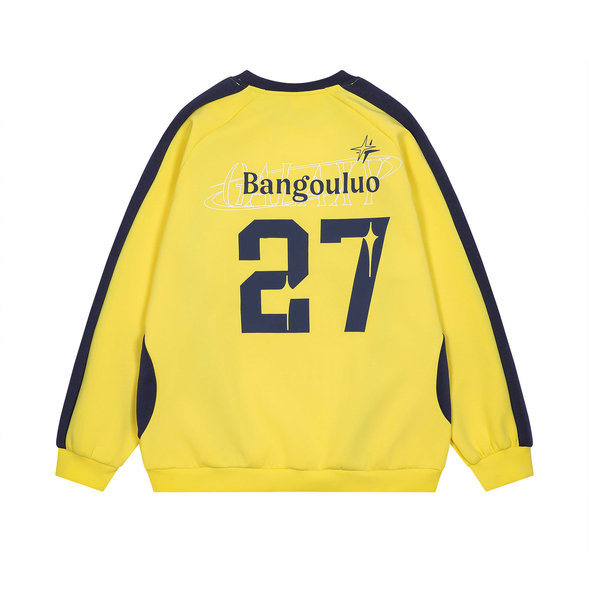 Retro color block crew neck sweatshirt