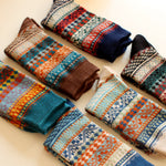 復古針織中筒襪