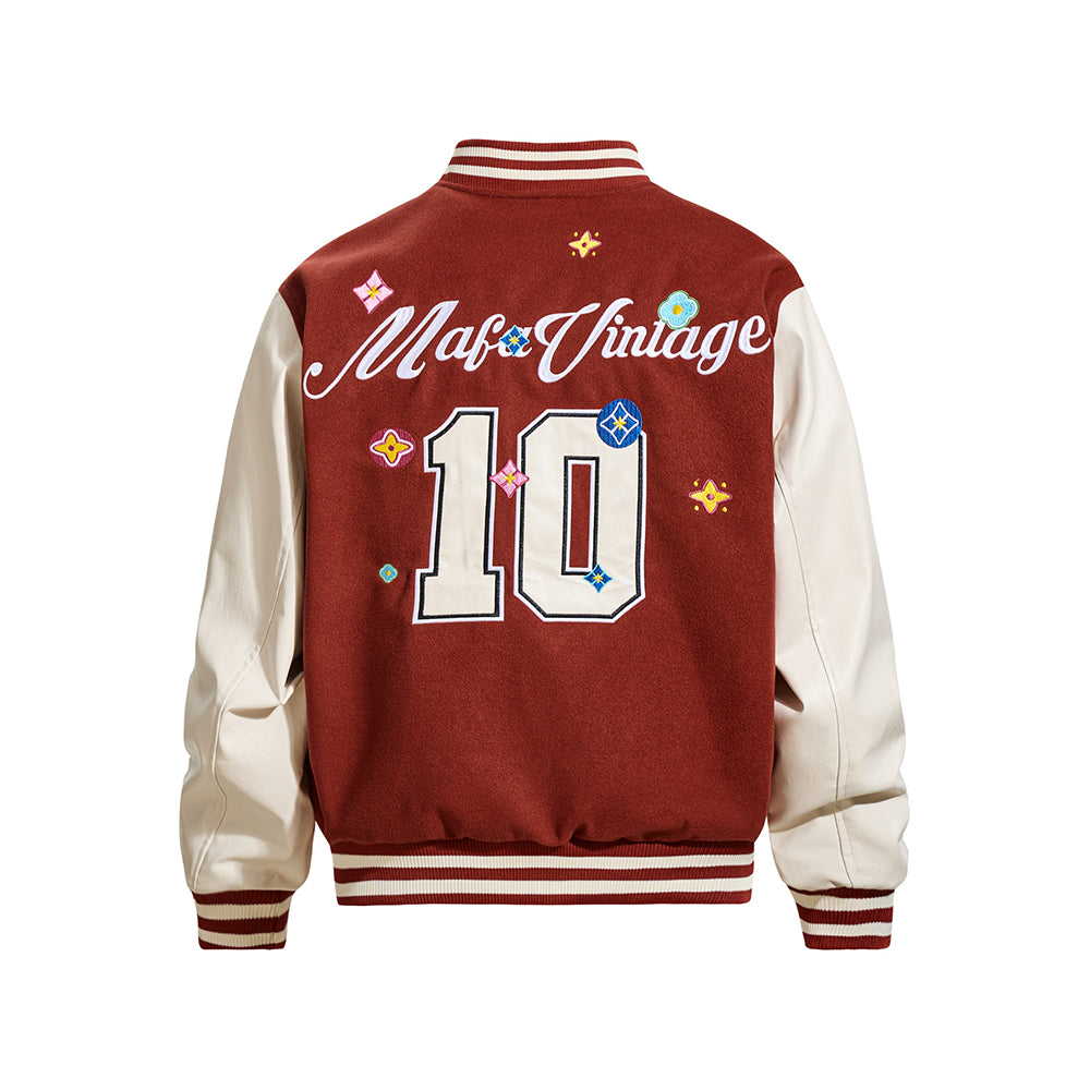 자수 컬러블록 재킷