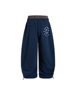 Patchwork Casual Wide-Leg Pants
