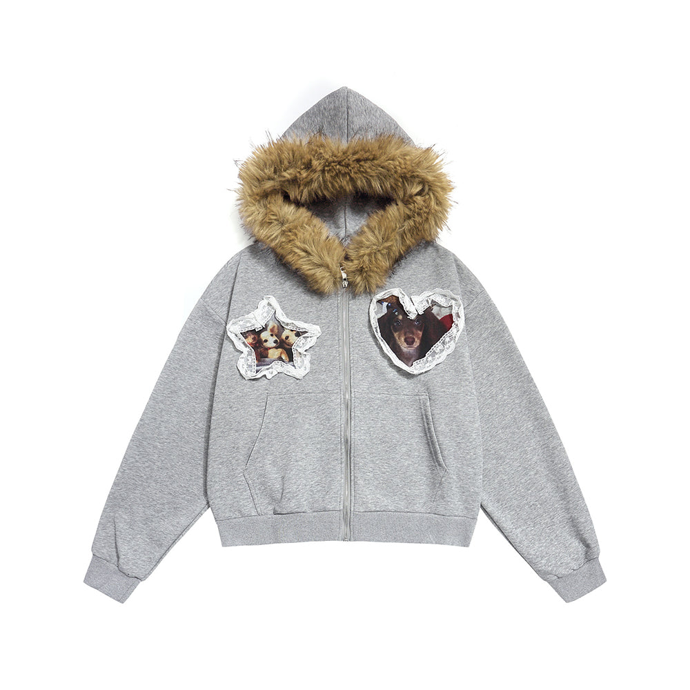 可愛小狗連帽外套