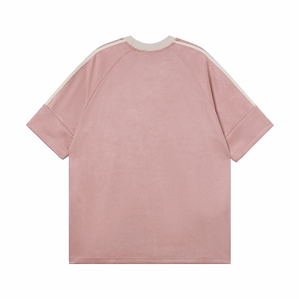 美式復古拼接撞色短袖