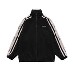 撞色條紋寬鬆外套