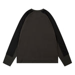 Contrast letter print crew neck sweatshirt