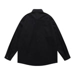 Vintage butterfly print long-sleeved shirt