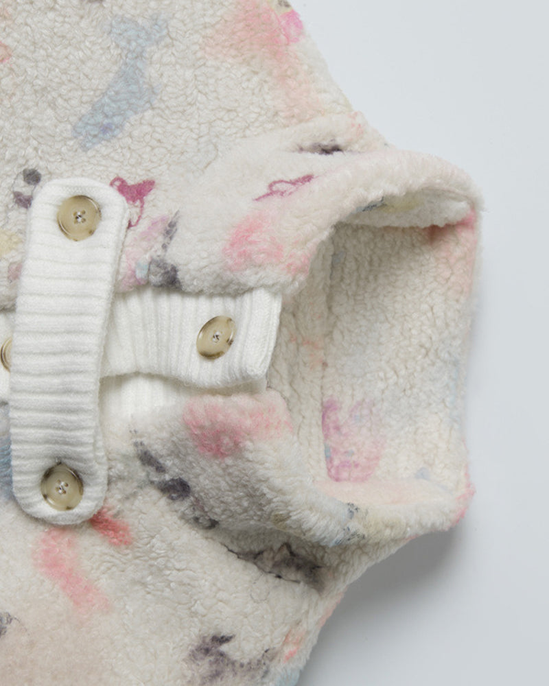 Women's fleece patchwork coat