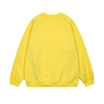 Retro color block crew neck sweatshirt
