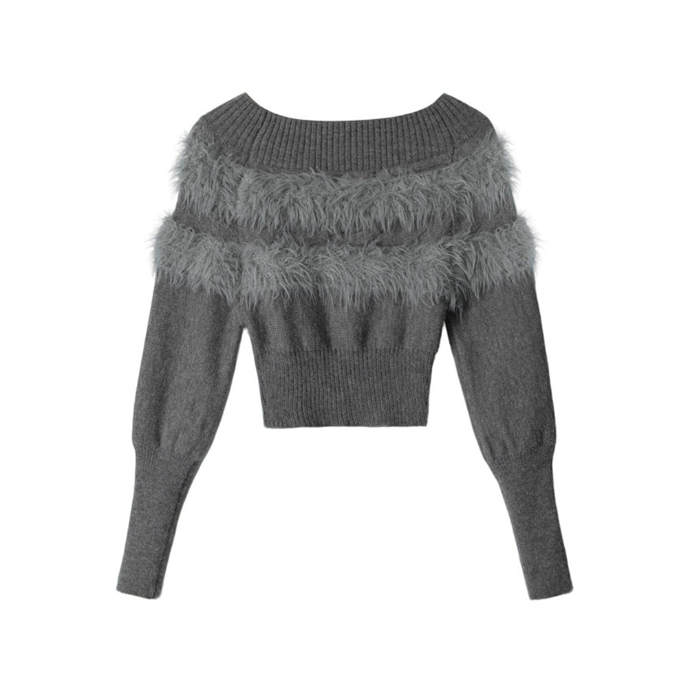 오프숄더 니트 탑(여성용)