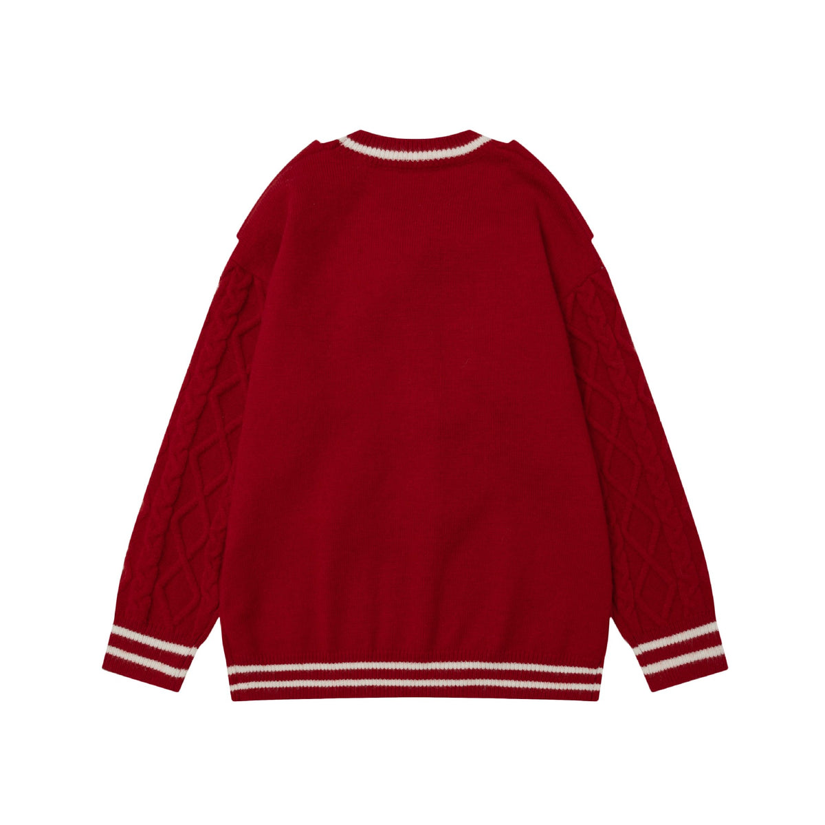 可愛圍巾套頭毛衣