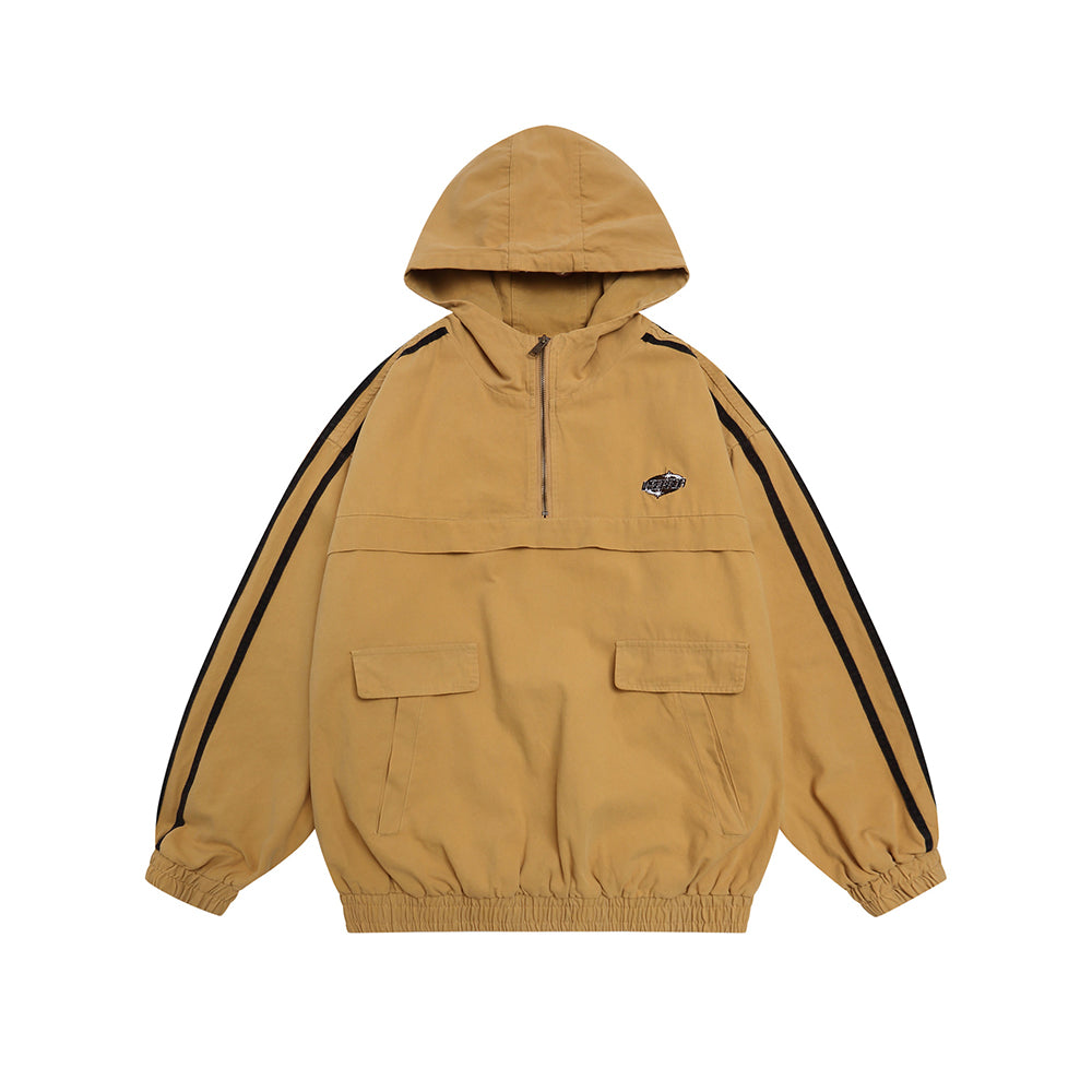 Vintage embroidered hooded jacket