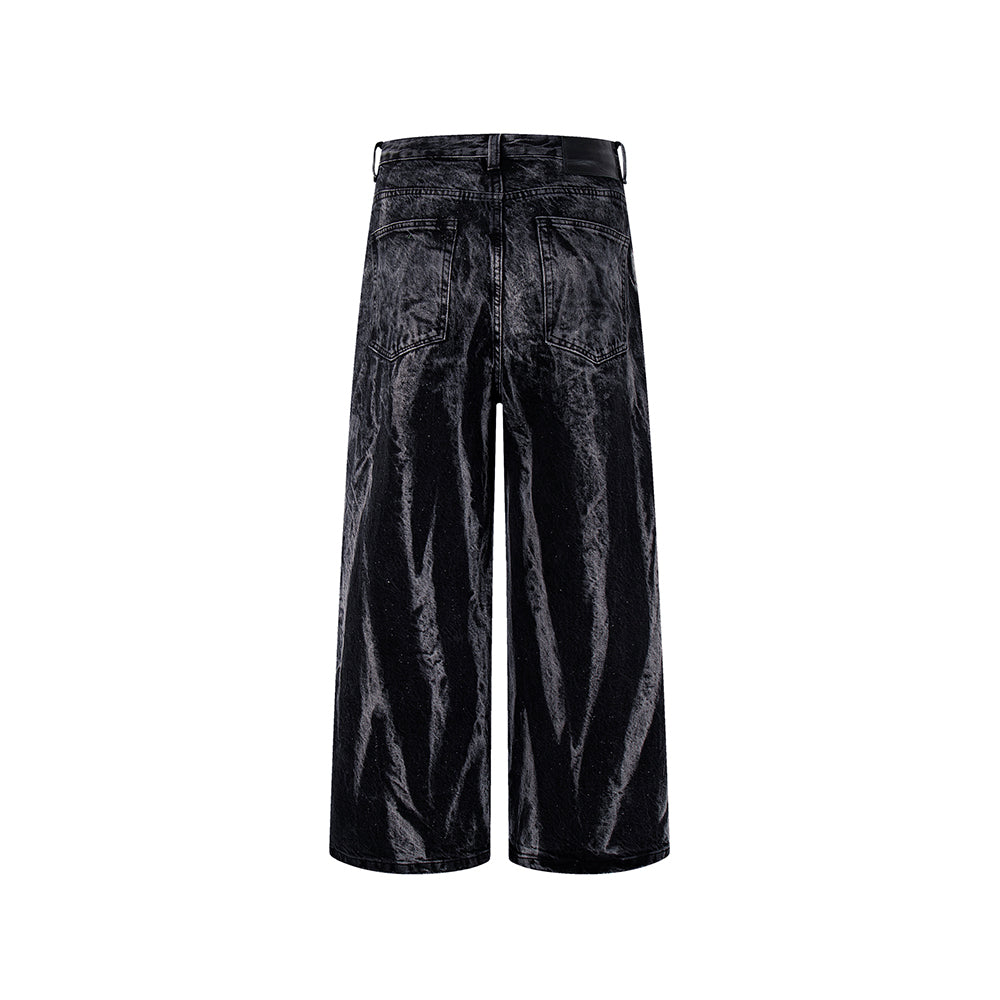 休閑個性牛仔長褲