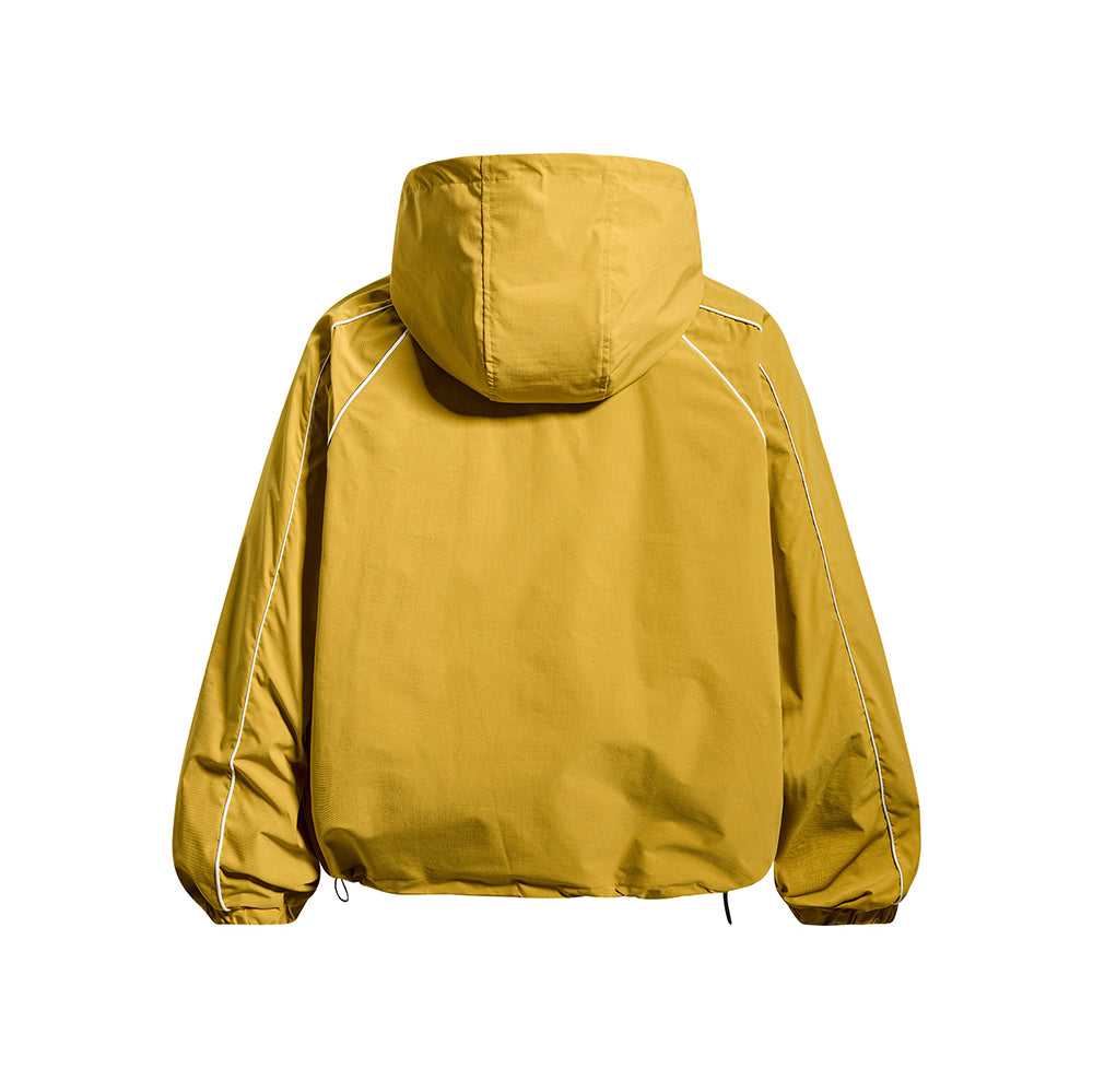 Retro color-blocked versatile coat