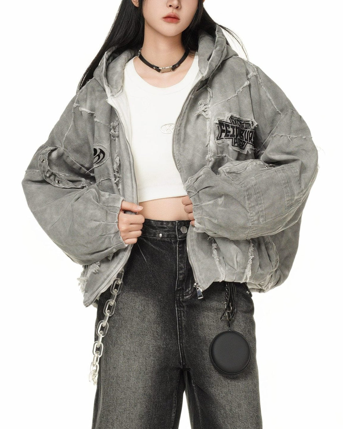 레트로 루즈 코튼 재킷