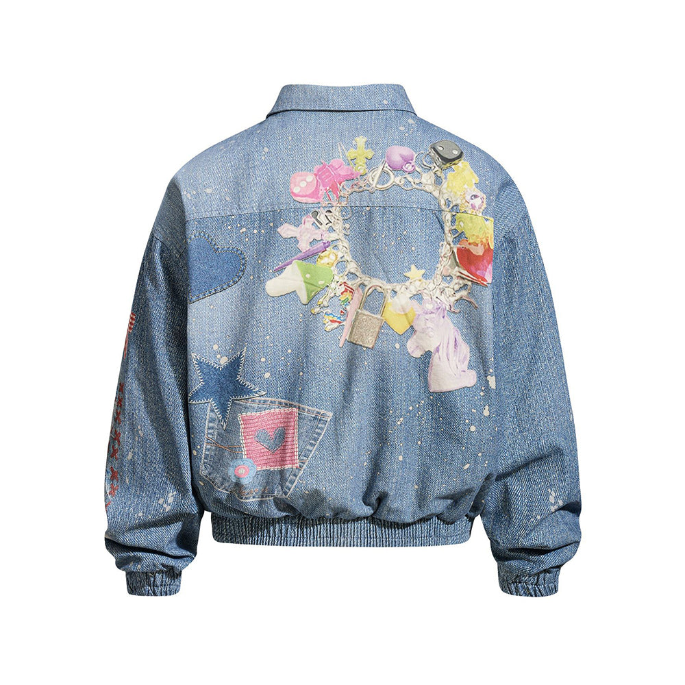 趣味創意印花外套