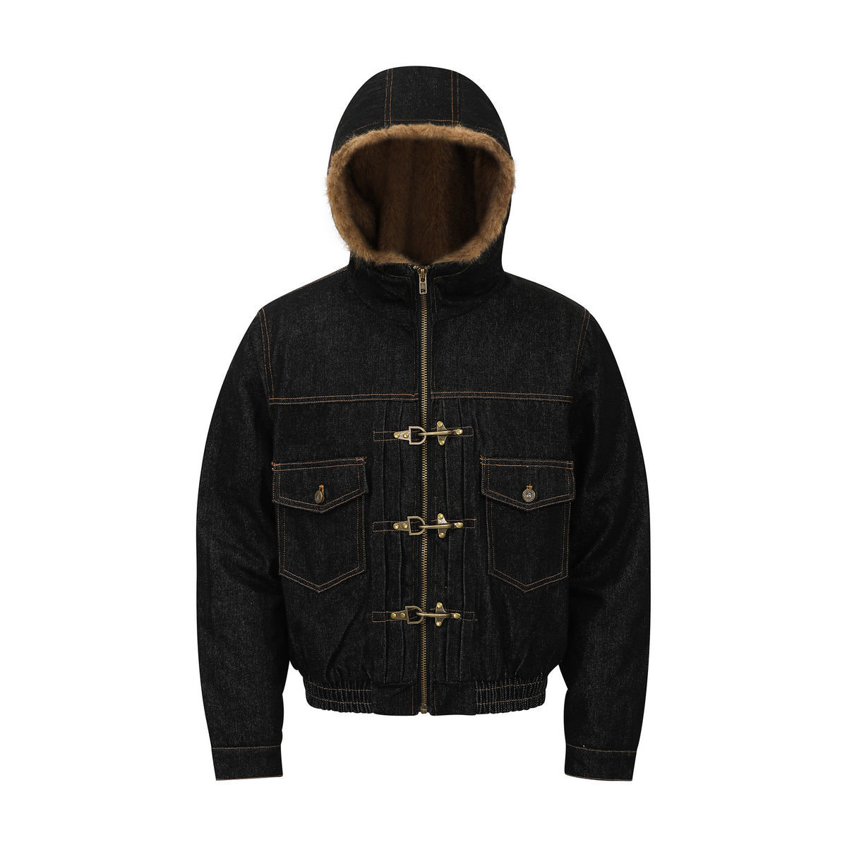 Retro hooded cotton jacket