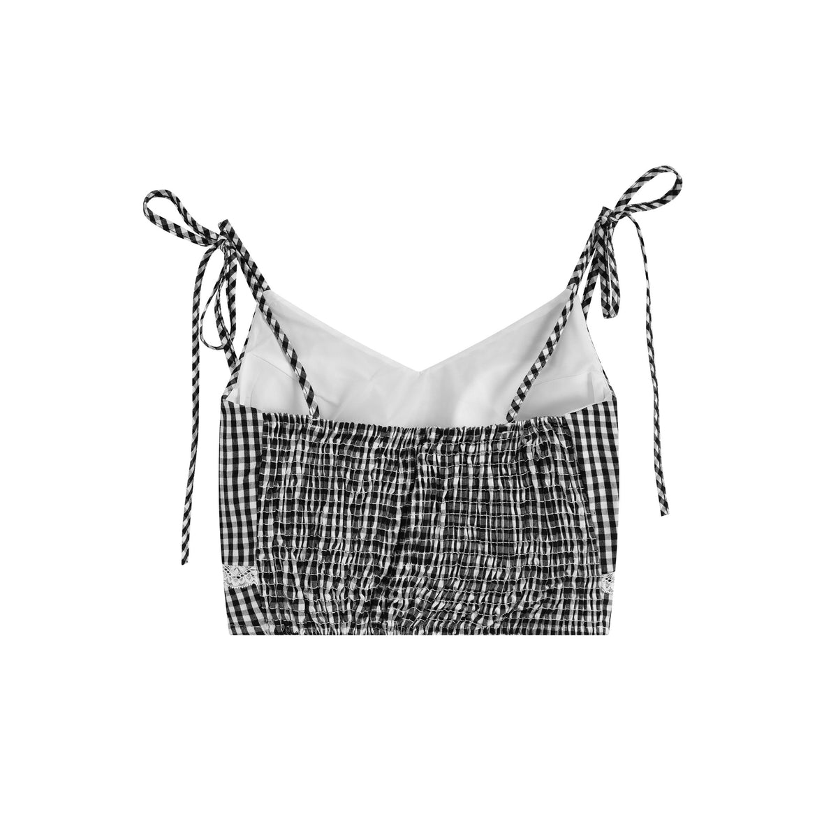 Retro plaid lace suspenders (women's)