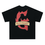 American retro cross print short sleeves