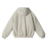 울 플리스 후드 코튼 코트