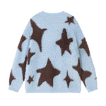 毛絨針織星星毛衣