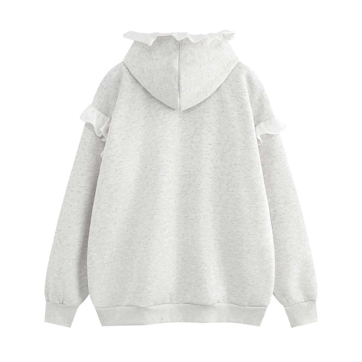 可愛刺綉蕾絲連帽衛衣