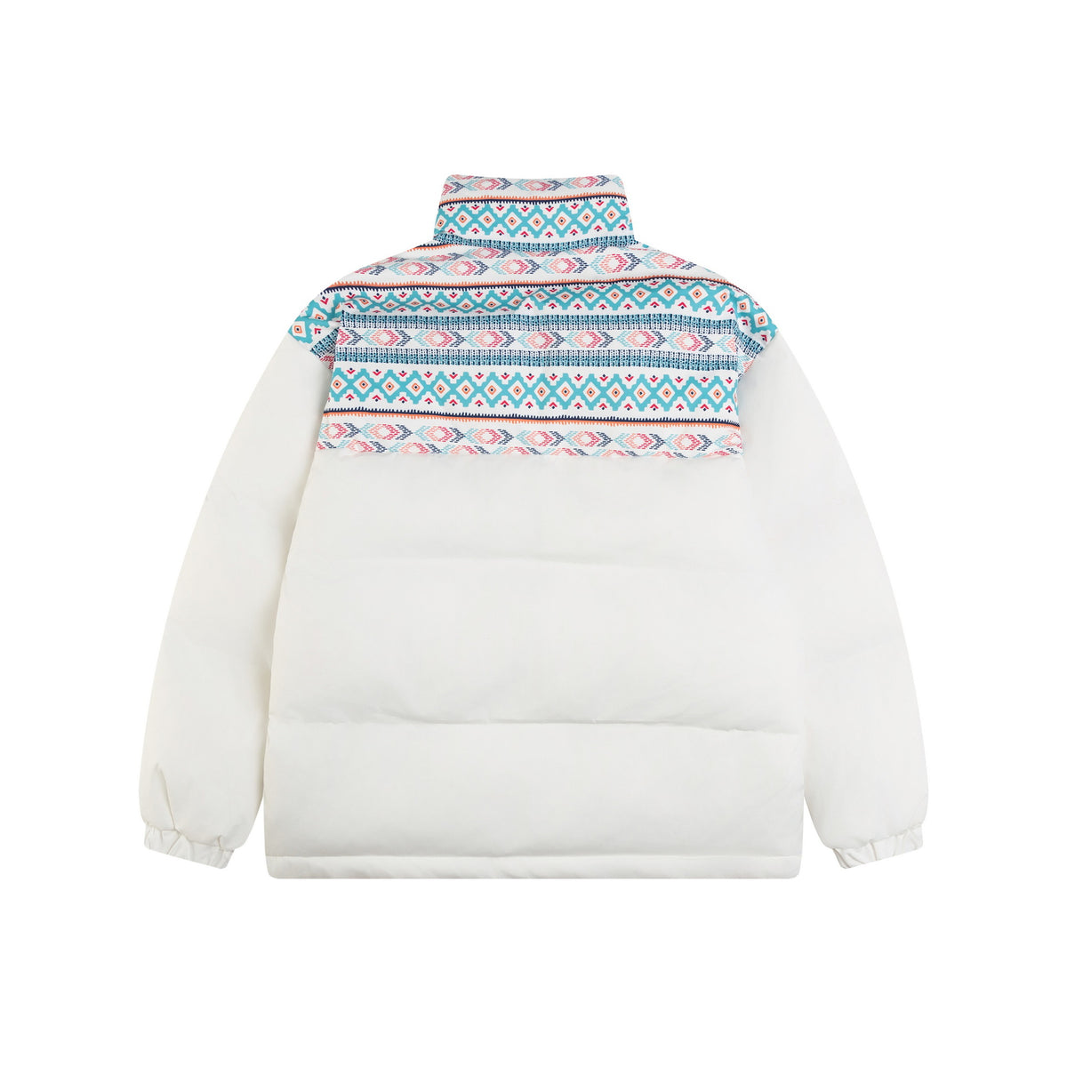 復古撞色拼接棉服