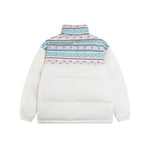 復古撞色拼接棉服