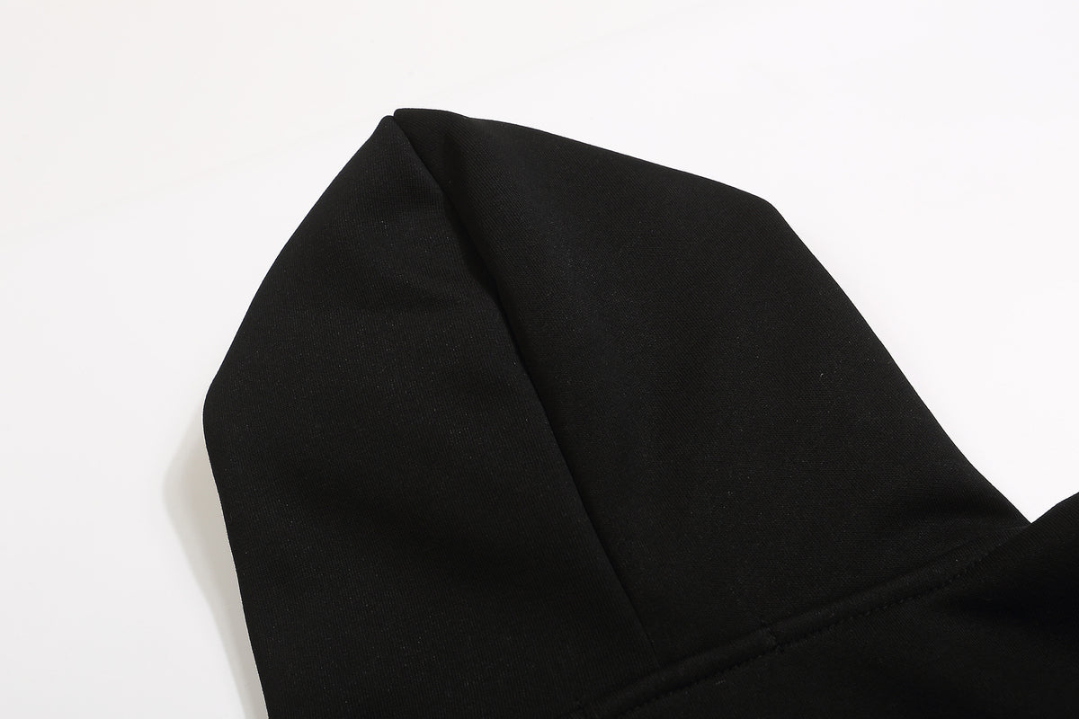 Retro lace hooded sweatshirt