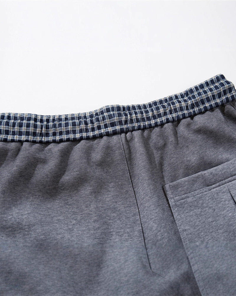 patchwork loose trousers