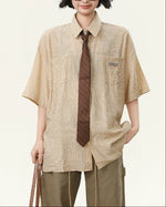 Retro versatile short-sleeved shirt