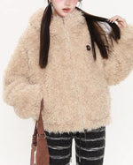 Retro lamb wool cotton jacket