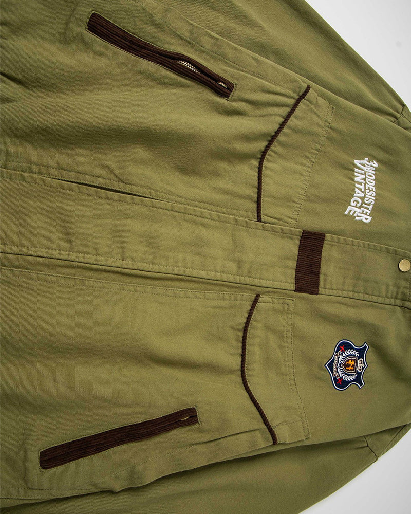 Retro letter stand collar jacket