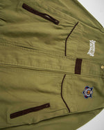 Retro letter stand collar jacket