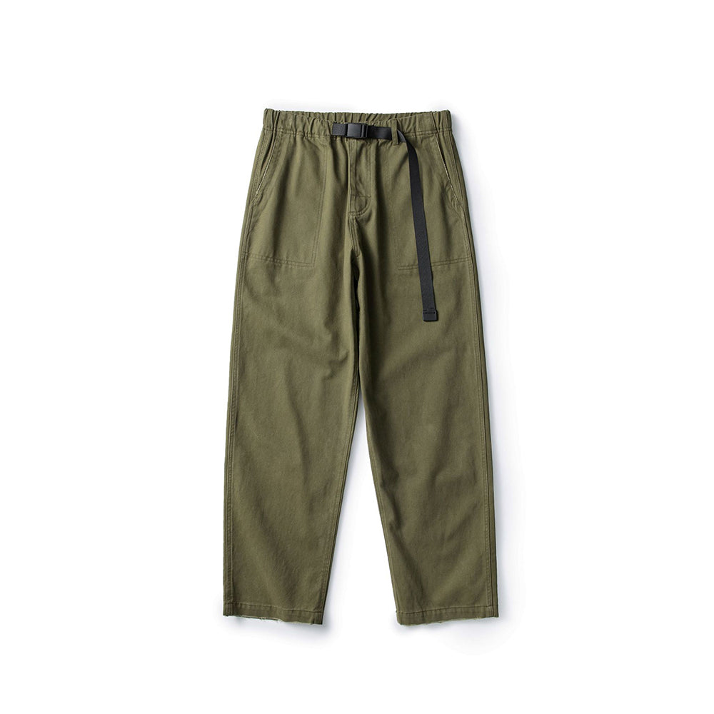 Solid color retro casual pants