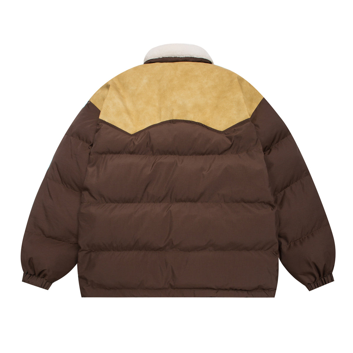 Retro contrast color embroidered cotton jacket