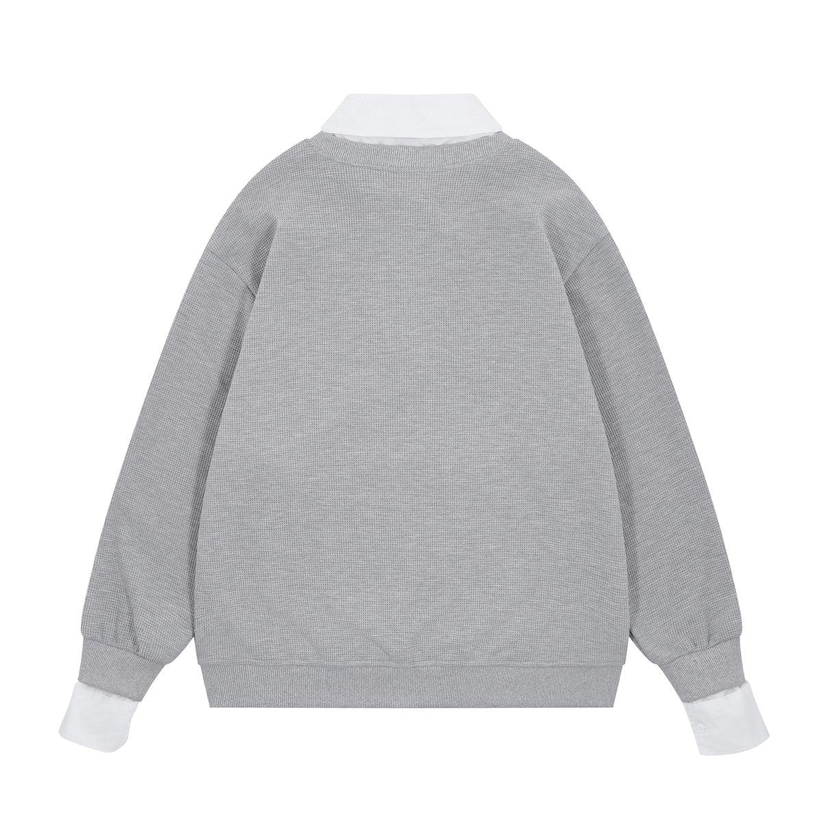 Retro fake two piece versatile sweatshirt