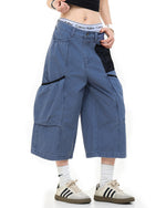 Patchwork casual five-point shorts