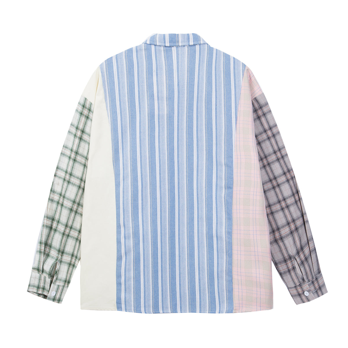 撞色卡通情侶襯衫