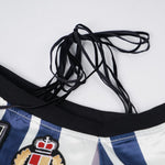 復古豎條紋露肩長袖(女款)