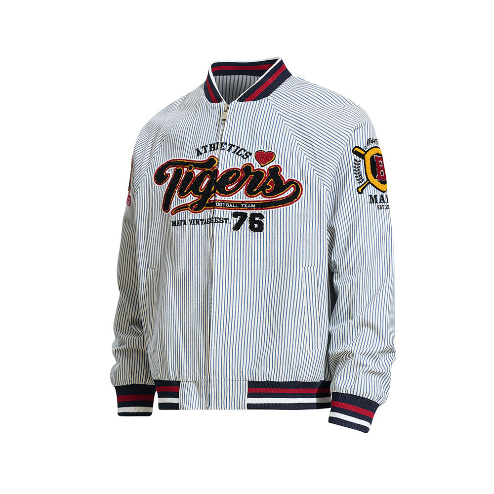 컬러블록 자수 야구 유니폼