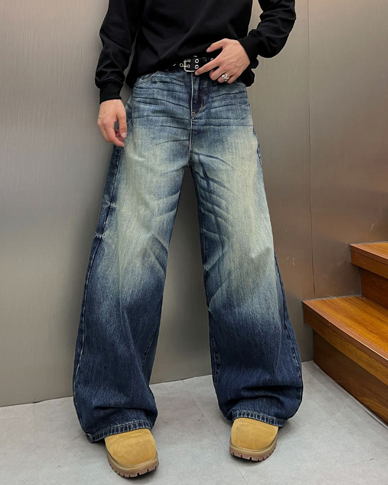 休閑水洗牛仔褲