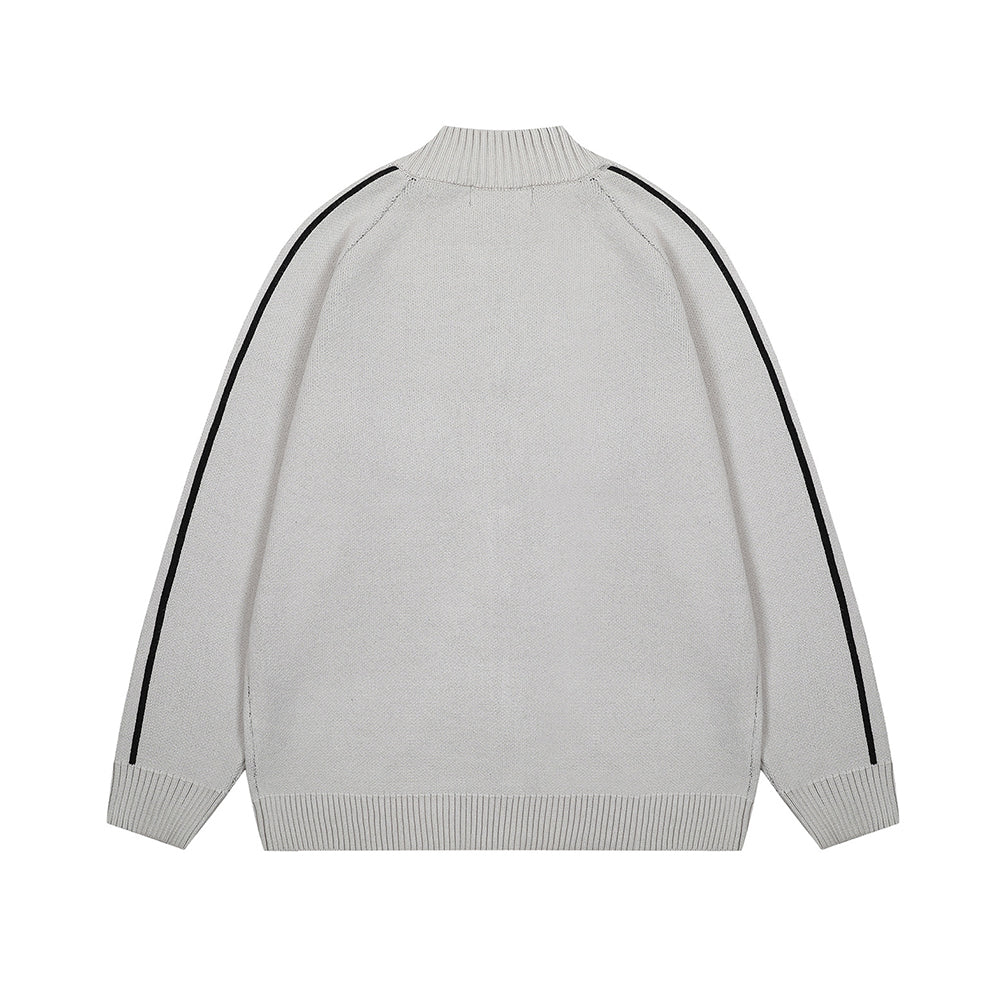 모터사이클 스타일 카디건 스웨터