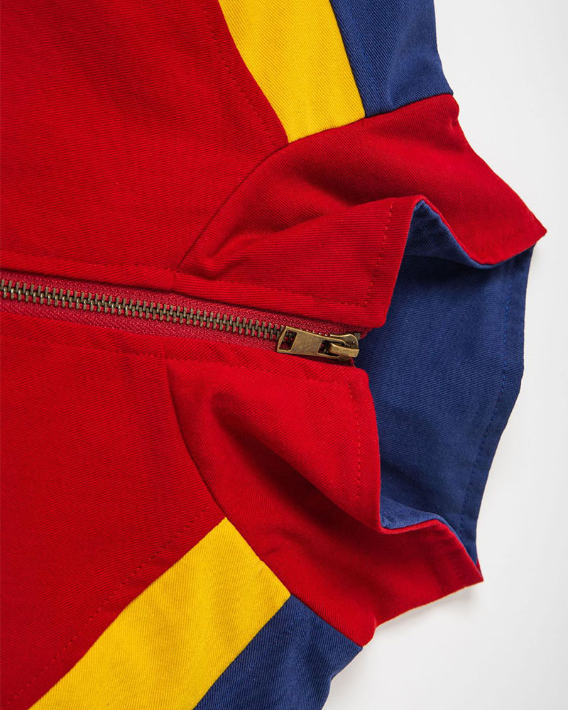 레트로 자수 패치워크 재킷